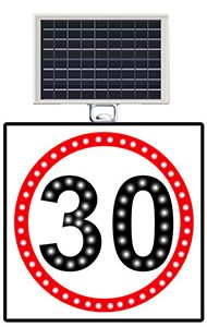 Solar Hız Limiti 30 km Tabelası 60x60 Cm