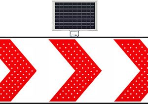 Sağa Tehlikeli Viraj Solar Tabela 60x180 Cm
